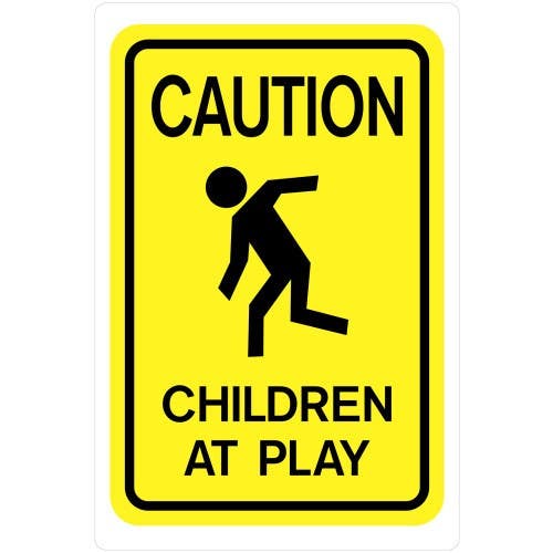 Hillman 840020 Caution Children at Play Sign (18 X 12")