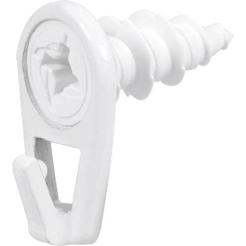 Hillman 122401 Small Self-Drilling Wall Driller Picture Hanger White (35LB) 4 Pack