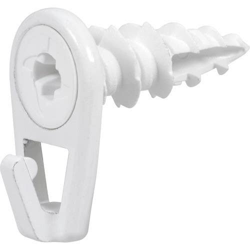 Hillman 122405 Cobra White WallDriller Utility Hangers (50LB) 6 Pack