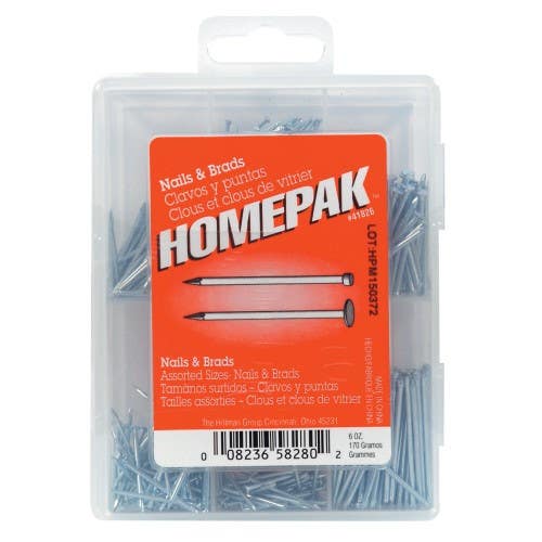 Hillman 41826 HomePak Kit Nails and Brads (6 oz)