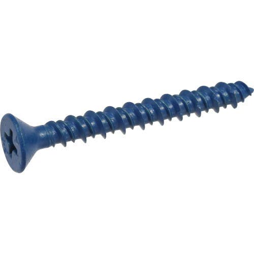 Hillman 3753 Blue Flat-Head Phillips Tapper Concrete Screw Anchors (100 Pack)