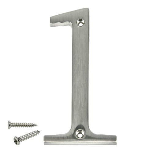 Hillman 84332 Distinctions Flush Mount House Number Nickel (4")