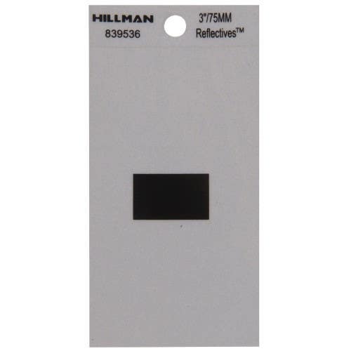 Hillman 839536 Thin Adhesive Hyphen Black and Silver (3")