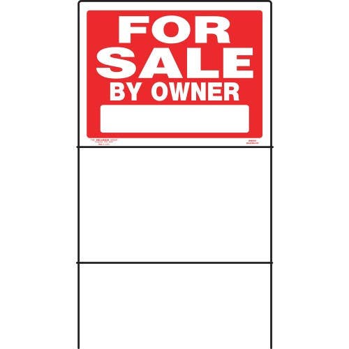 Hillman 842218 For Sale by Owner Sign with Frame (18" X 24")