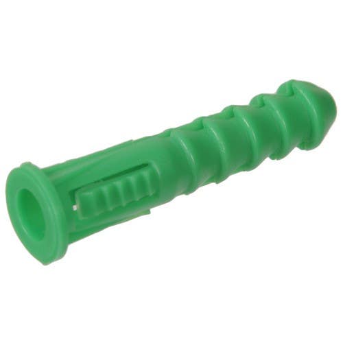 Hillman 5109 Green Ribbed Plastic Anchors w/ Screws (12-14-16 X 1-1/2") 4 Pack