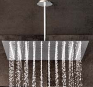 Rain Therapy PS ZI-375 Square Shower Head Ceiling Mounted, 8" Shower Arm