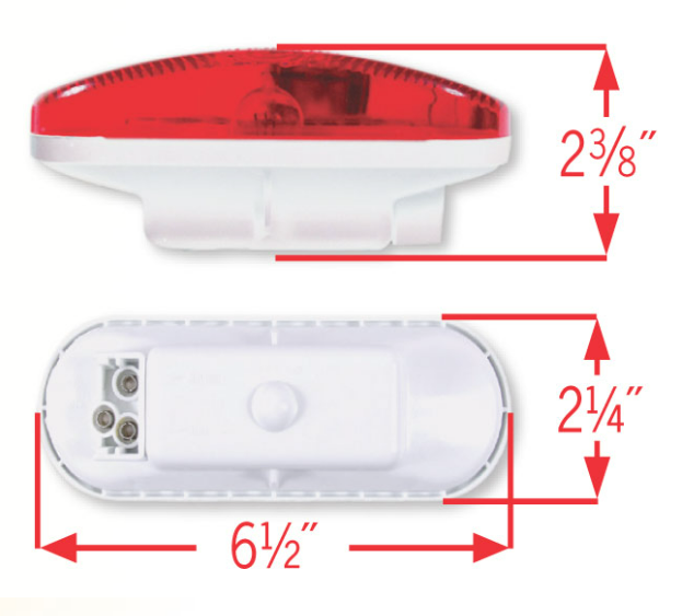 Uriah Products UL421001 6-1/2" Red Stop/Turn/Tail/Back-up Light
