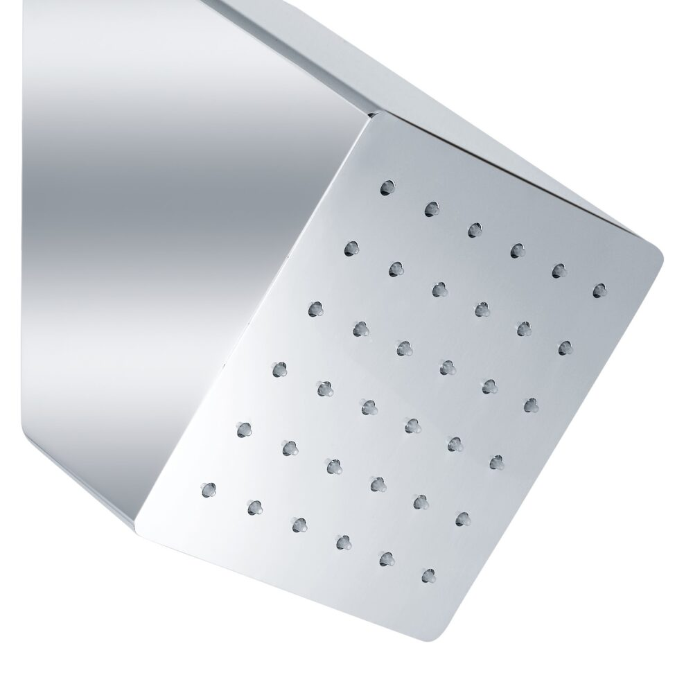 Rain Therapy PS ZI-5125 Fluz 6'' Square Angled Rain Head, Wall Mounted