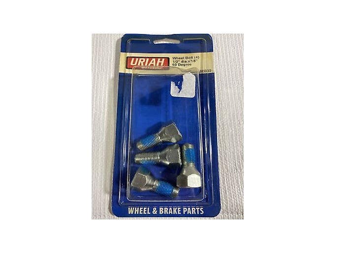 Uriah Products UW500030 1/2"D x 7/8"L Trailer Hub Wheel Bolt, 4 Pack