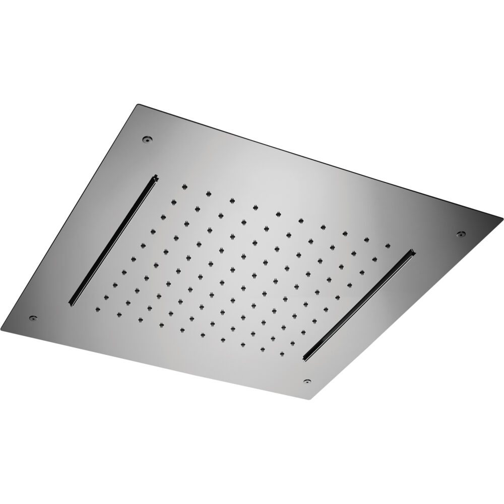Rain Therapy PS ZI-6412 17" Square Rain Shower Head w/ Blade Waterfall, Ceiling Flush Mounted