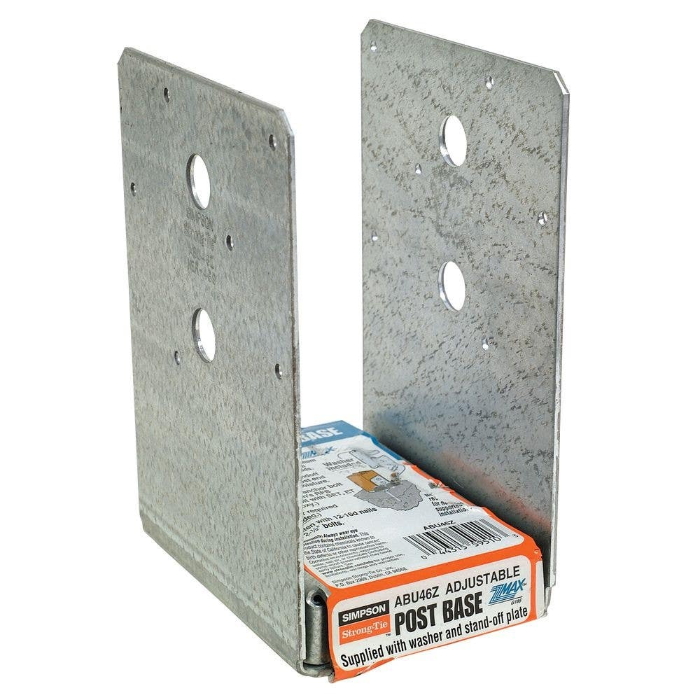 Simpson Strong-Tie ABU Adjustable Post Base w/ Uplift, ZMAX