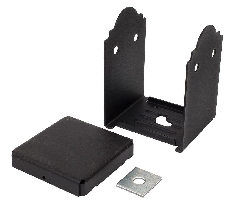 Simpson Strong-Tie APB Adjustable Post Base, ZMAX, Black Powder Coating