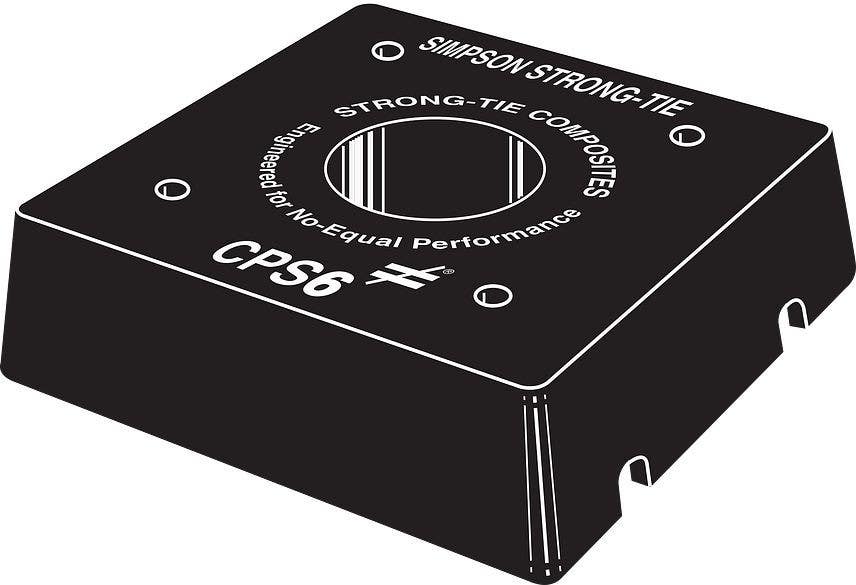Simpson Strong-Tie CPS Composite-Plastic Standoff Post Base, Black