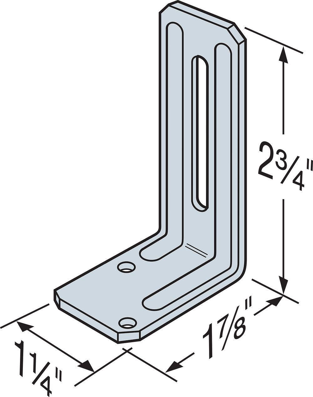 Simpson Strong-Tie TC Roof Truss Clips, 18-ga., Zinc Galvanized, 2-3/4" H x 1-7/8" L