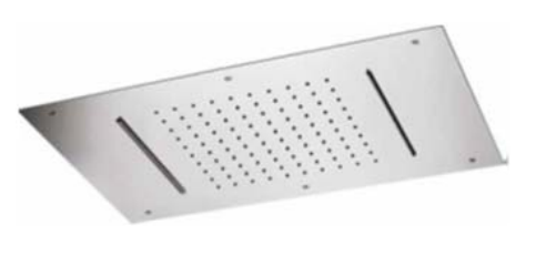 Rain Therapy PS ZI-6502 24" x 16" Rectangular Shower Head w/ Cascade Waterfall