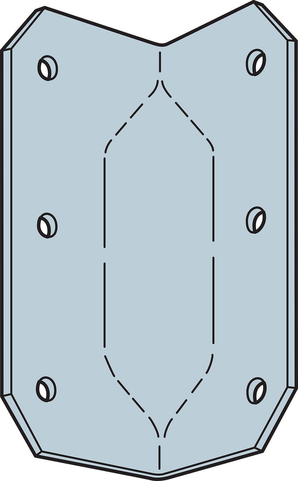 Simpson Strong-Tie GA Gusset Angle, 18-ga., Zinc Galvanized