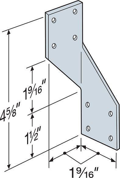 Simpson Strong-Tie H3 Hurricane Tie, 18-ga., 1-9/16" W x 4-5/8" H