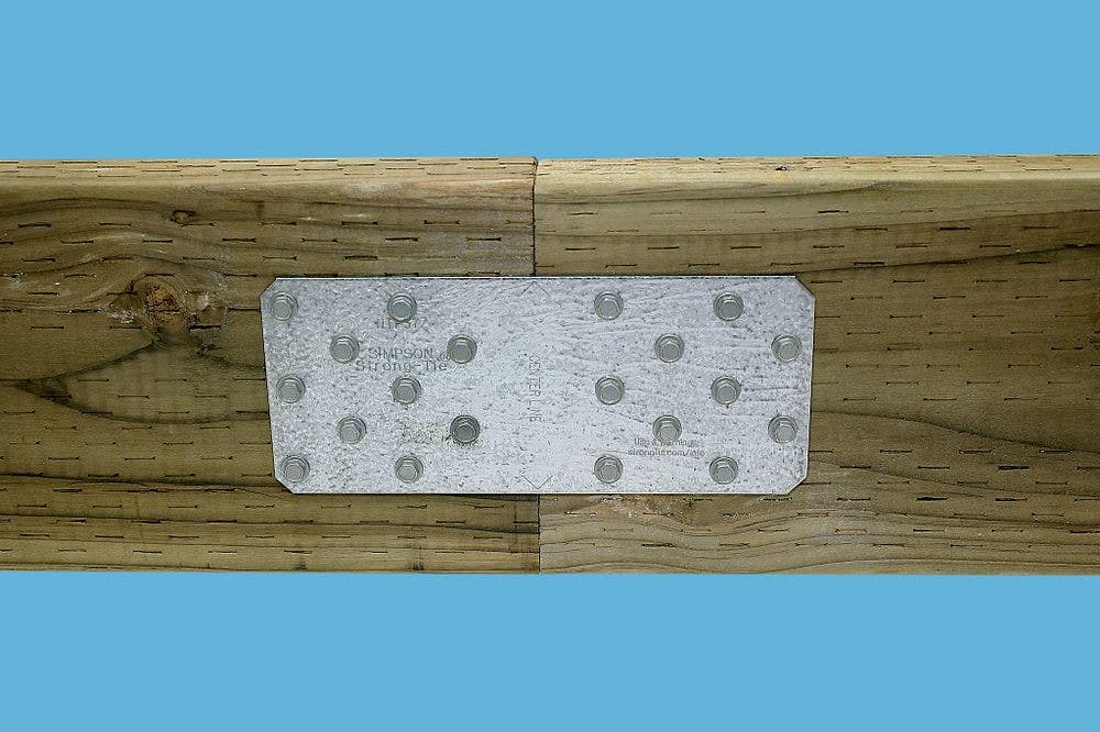 Simpson Strong-Tie HTP37Z Tie Plate, 12-ga., ZMAX, 3" W x 7" H