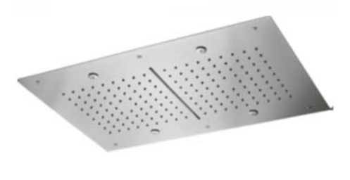 Rain Therapy PS ZI-65052 24" x 16'' Rectangular Shower Head w/ 2 Canopies & Cascade Waterfall & 4 Mist Jets