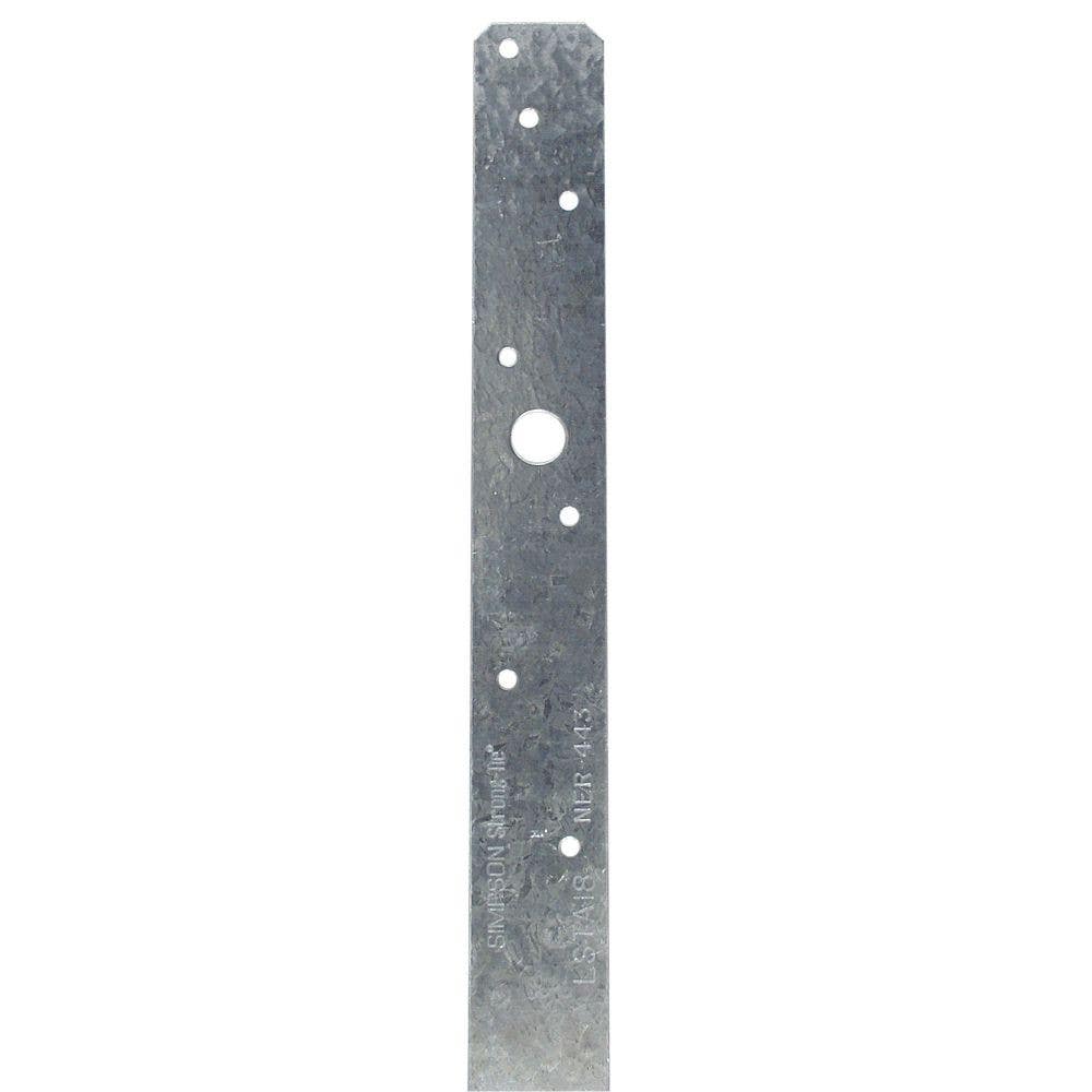 Simpson Strong-Tie LSTA Light Strap Tie, 20 ga., Zinc Galvanized, 1-1/4" W