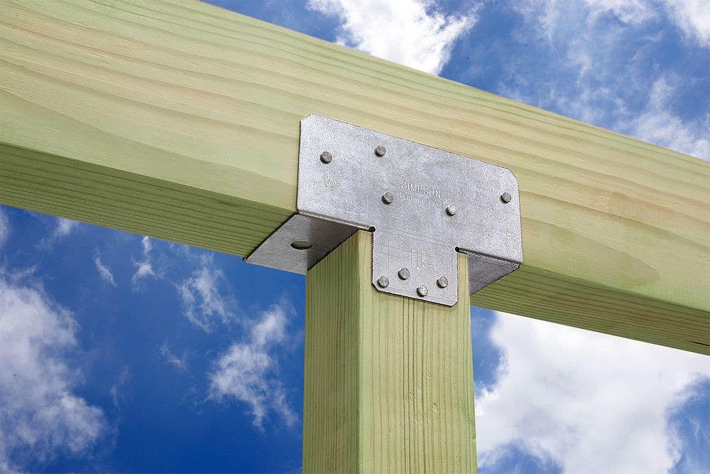 Simpson Strong-Tie PC4Z Post Cap, 16 ga., ZMAX, 3-9/16" W