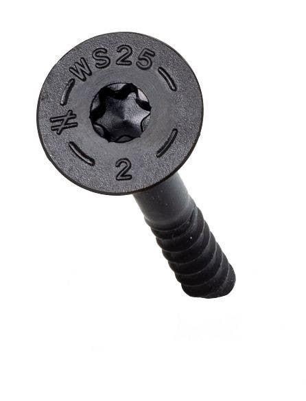 Simpson Strong-Tie SDWS25200DBBRC12 Outdoor Accents, Structural Wood Screw, Type-17 Point, 2" L, Black, Pk/12
