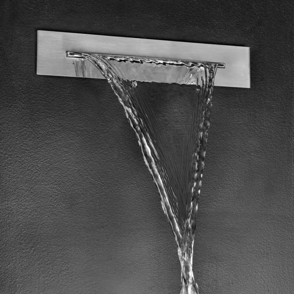 Rain Therapy PS ZI-5095 11" x 2" Rectangular Wall Mounted Built-In Cascade Waterfall