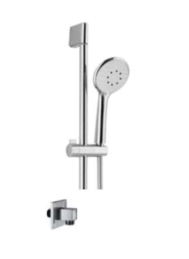 Rain Therapy PS AP-KI 065-001-01 26" Sliding Bar, 4" Diameter Hand Shower w/ 5 Jets, Polished Chrome