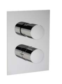 Rain Therapy PS 30J1-T J /J/R In Wall Thermostatic 3/4" Valve With Shut-Off & Filters, Round Knob, 2 Control