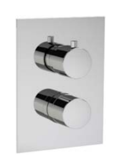 Rain Therapy PS 30F1-T J /J/R In Wall Thermostatic 3/4" Valve With Shut-Off & Filters, Round Knob, 2 Control
