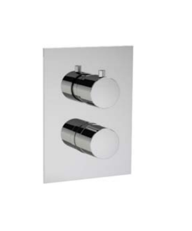 Rain Therapy PS 30A1-T J /J/R In Wall Thermostatic 3/4" Valve w/ Shut-Off & Filters, Round Knob, 2 Control