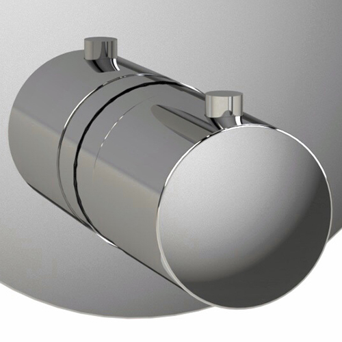 Rain Therapy PS 3051-T /R/C In Wall Thermostatic 3/4" Valve w/ Shut-Off & Filters, Round Knob, 2 Control