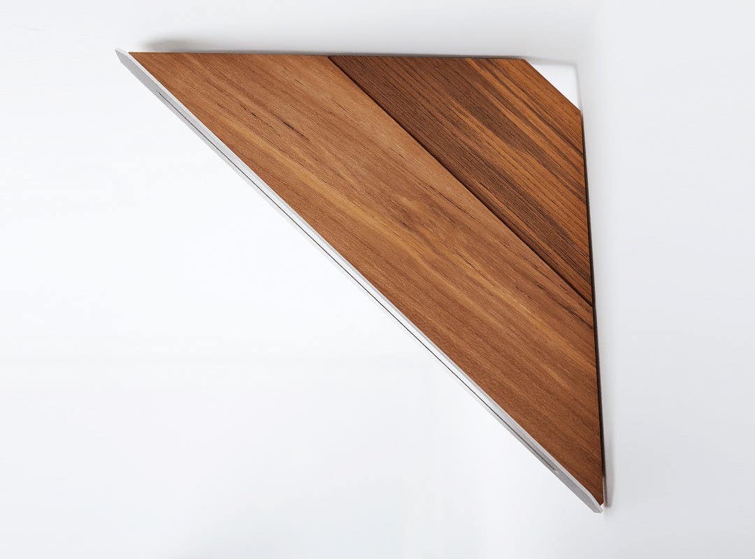 Seachrome 700-7006 TWA Corner Teak Shower Shelf