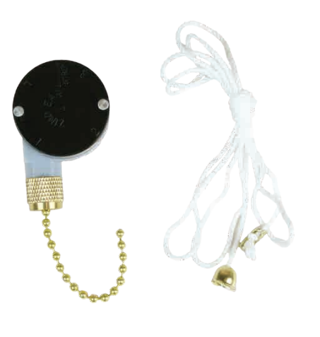 Jandorf 60306 Fan Pull Chain Switch, 3 Speed