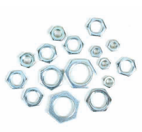 Jandorf 60167 Steel Hex Nuts, Assorted- 16pk