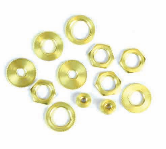Jandorf 60168 Brass Assorted Lock Nuts, 12pk.