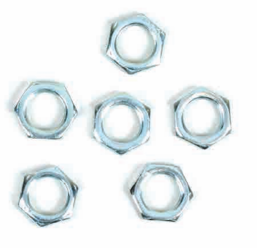 Jandorf 60170 1/8IP Steel Lamp Hex Nuts, 6pk.