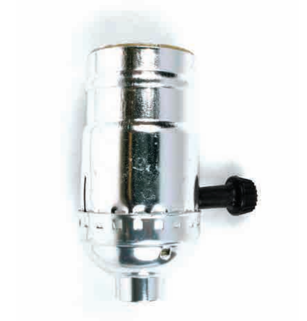 Jandorf 60402 Nickel On/Off, Turn Knob Lamp Socket