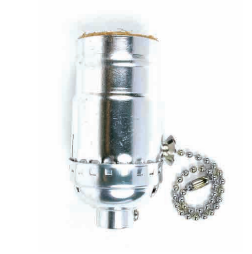 Jandorf 60405 Nickel 3 Way, Pull Chain Socket