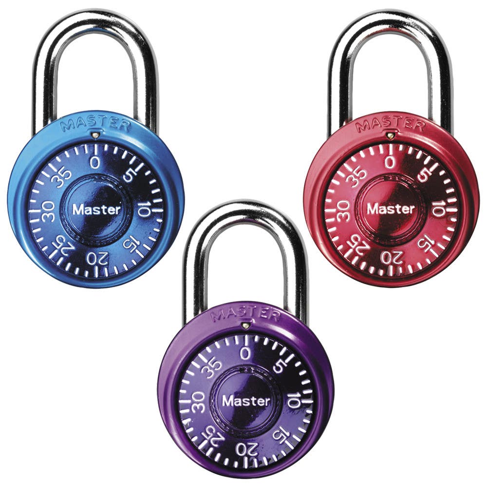 Master Lock 1533TRI Anodized Mini Metallic Combination Lock (3-pack)
