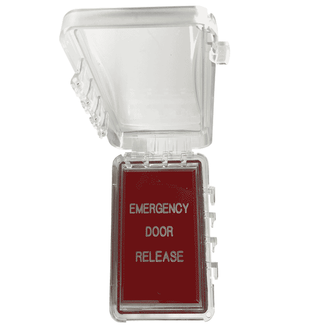 Deltrex F106-CP-E15 Push Plate Switch w/ Hinged Clear Cover, SPDT