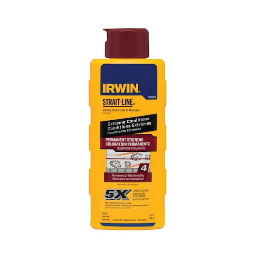 Irwin Tools 4935519 6 oz. Strait Line Crimson Red Powder Chalk
