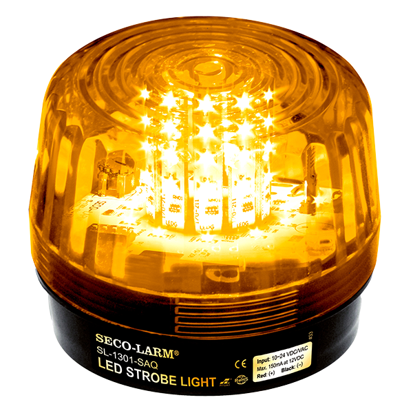 SECO-LARM SL-1301-SAQ LED Strobe Light, 54 LEDs, 100dB Siren, 9-24 VAC/VDC