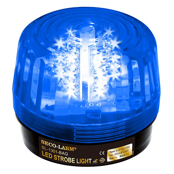 SECO-LARM SL-1301-BAQ LED Strobe Light - 32 LEDs, Adjustable Flash Speeds and Patterns