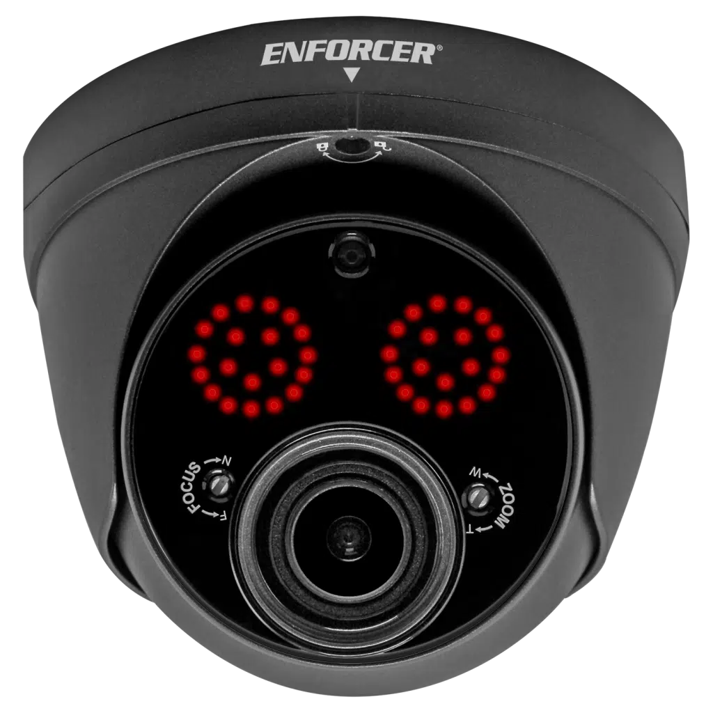 SECO-LARM EV-Y2501-AMGQ 4-in-1 HD TVI, CVI, AHD, Analog Varifocal Turret Camera