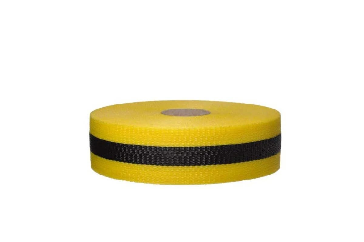 AccuformNMC BT5MY Black/Yellow Webbed Barrier Tape Roll, 2" x 1800"