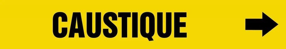 AccuformNMC CRPK185 French Pipe Marker, Caustique, Yellow