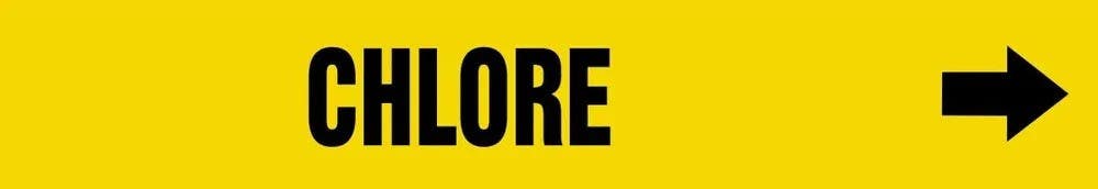 AccuformNMC CRPK207 French Pipe Marker, Chlore, Yellow