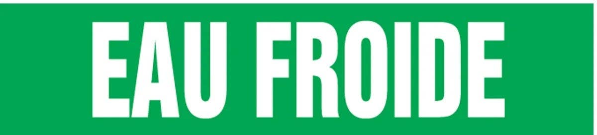 AccuformNMC CRPK217 French Pipe Marker, Eau Froide, Green