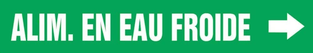 AccuformNMC CRPK223 French Pipe Marker, Alim. En Eau Friode, Green